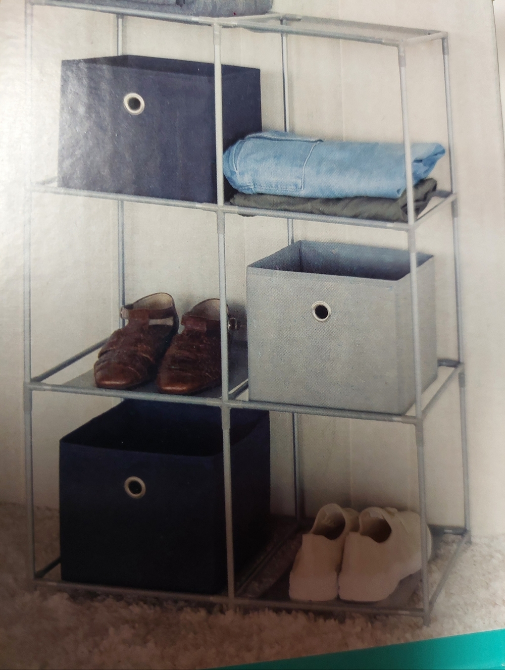 New Clean Organize Store 6 CubE Storage Rack COS Portable No Tools Needed